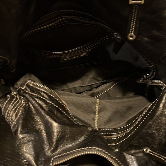 NWOT Tentazione Due Black Leather shoulder bag - Picture 4 of 4